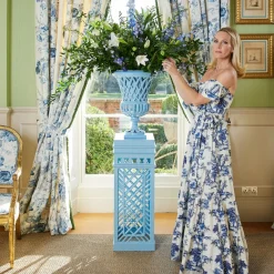 Adelaide Blue Lattice Urn