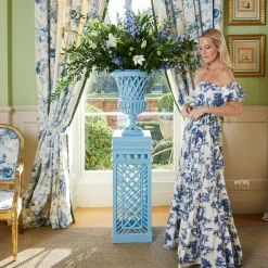 Adelaide Blue Lattice Urn
