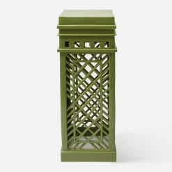 Adelaide Green Lattice Urn & Pedestal
