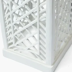 Adelaide White Lattice Urn & Pedestal