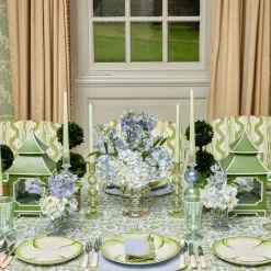 Alathea Blue & Green Linen Napkins (Set of 4)