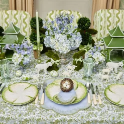 Alathea Blue & Green Linen Placemats (Set of 4)