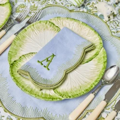 Alathea Blue & Green Linen Placemats (Set of 4)
