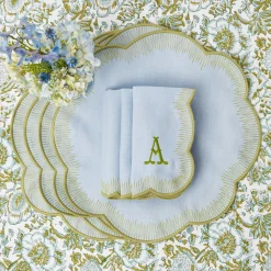 Alathea Blue & Green Placemats & Napkins (Set of 4)