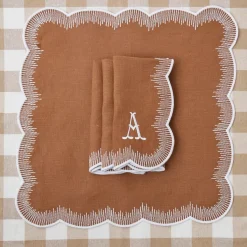 Alathea Caramel Linen Napkins (Set of 4)