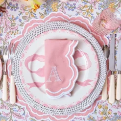 Allegra Pink Placemats & Napkins (Set of 4)