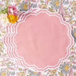 Allegra Pink Placemats & Napkins (Set of 4)