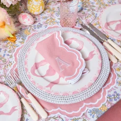 Allegra Pink Placemats & Napkins (Set of 4)