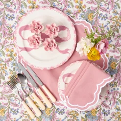 Allegra Pink Placemats & Napkins (Set of 4)