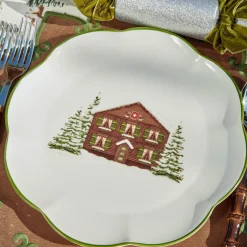 Alpine Chalet Dinner & Starter Plates (Set of 8)