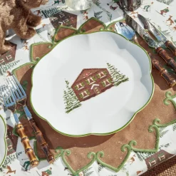 Alpine Chalet Dinner & Starter Plates (Set of 8)