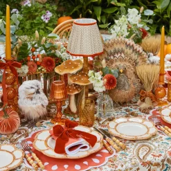 Amber Hobnail Glasses (Set of 6)