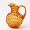 Amber Hobnail Jug