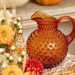 Amber Hobnail Jug