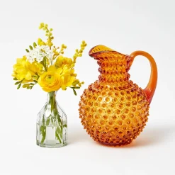 Amber Hobnail Jug
