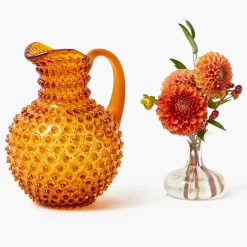 Amber Hobnail Jug