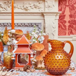 Amber Hobnail Jug
