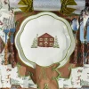 Angelina Chestnut & Green Placemats & Napkins (Set of 4)