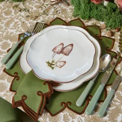 Angelina Forest Green & Brown Napkins (Set of 4)