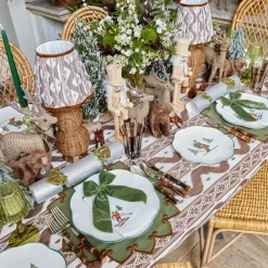 Angelina Forest Green & Brown Placemats (Set of 4)