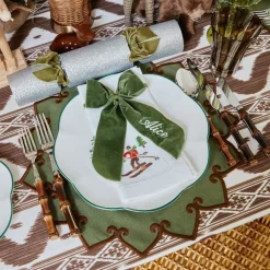 Angelina Forest Green & Brown Placemats (Set of 4)
