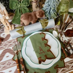 Angelina Forest Green & Brown Placemats & Napkins (Set of 4)