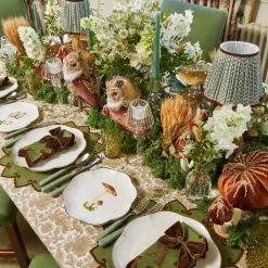 Angelina Forest Green & Brown Placemats & Napkins (Set of 4)