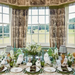 Angelina Forest Green & Brown Placemats & Napkins (Set of 4)