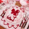 Angelina Pink & Red Placemats & Napkins (Set of 4)