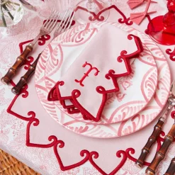 Angelina Pink & Red Placemats & Napkins (Set of 4)