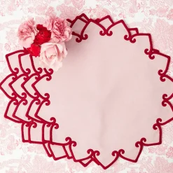Angelina Pink & Red Placemats (Set of 4)