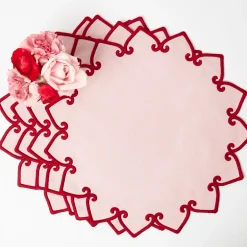 Angelina Pink & Red Placemats (Set of 4)