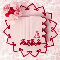 Angelina Pink & Red Placemats (Set of 4)