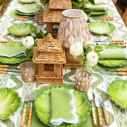 Apple Green Isabella Round Placemats (Set of 4)