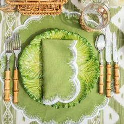 Apple Green Isabella Round Placemats (Set of 4)