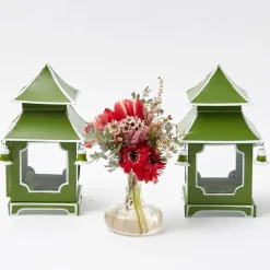 Apple Green Mini Pagoda Lantern (Pair)