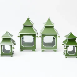 Apple Green Pagoda Lantern Set