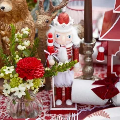 Assorted Red Glitter Nutcracker Trio