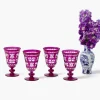 Aubergine Anita Engraved Wine Glass (Set of 4)