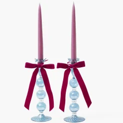 Aubergine Velvet Bow (Set of 4) - 20cm