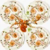 Autumn Flowers Dinner & Starter Plates (Set of 8)