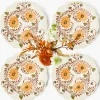 Autumn Flowers Dinner Plates (Set of 4)