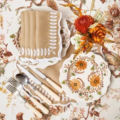 Autumn Flowers Starter Plates (Set of 4)