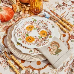 Autumn Flowers Starter Plates (Set of 4)