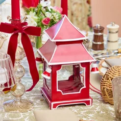Berry Red Mini Pagoda Lantern (Pair)