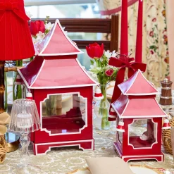 Berry Red Mini Pagoda Lantern (Pair)