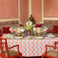 Bettina Blue & Caramel Placemats & Napkins (Set of 4)