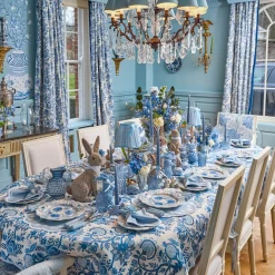Bettina Blue & White Placemats & Napkins (Set of 4)