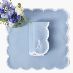 Bettina Blue & White Placemats & Napkins (Set of 4)