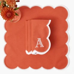 Bettina Burnt Orange Placemats & Napkins (Set of 4)